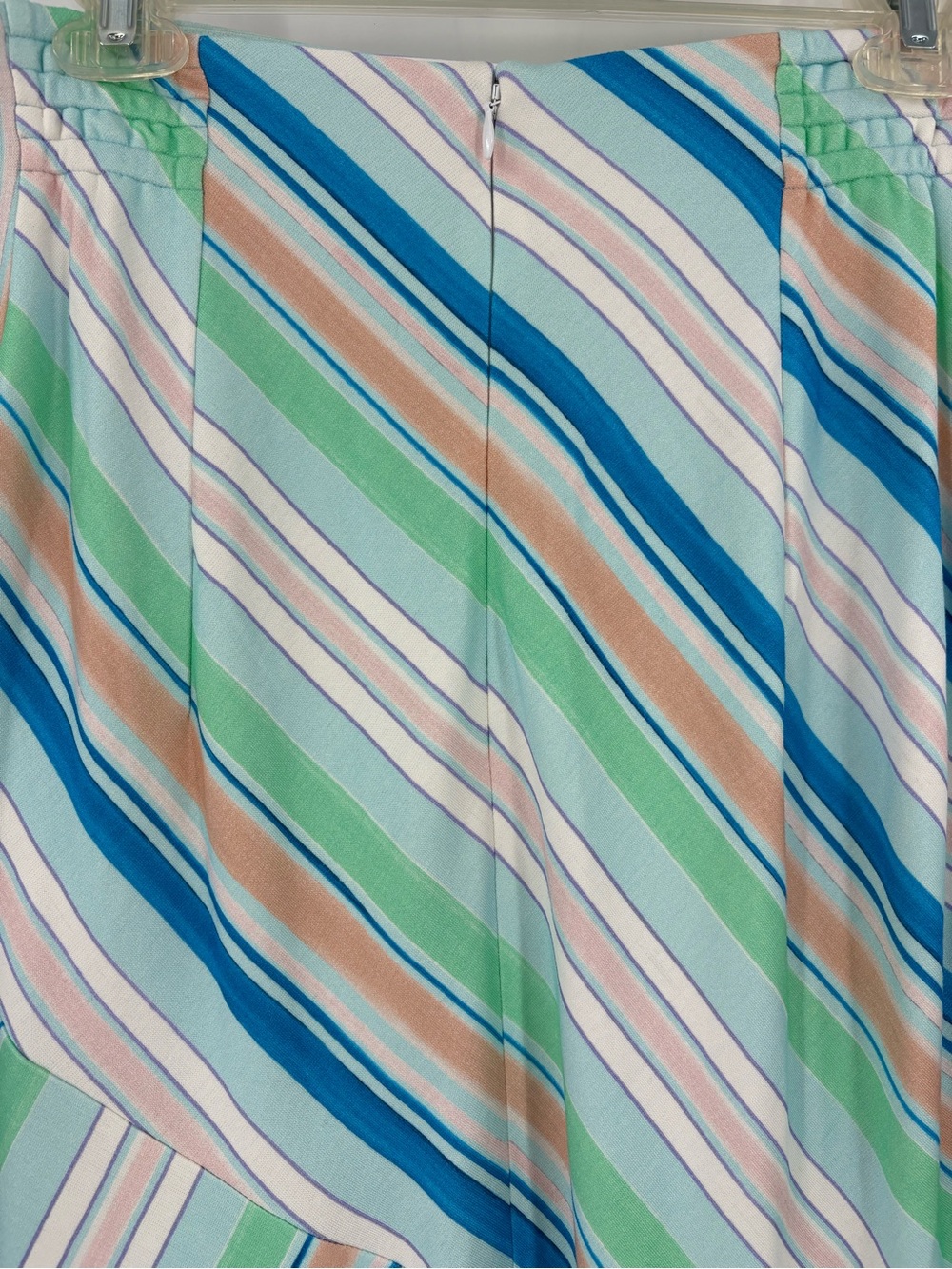 Peter Pilotto Jersey Wrap Effect Skirt Pastel Green Blue Asymmetric Size 6 - Picture 10 of 16